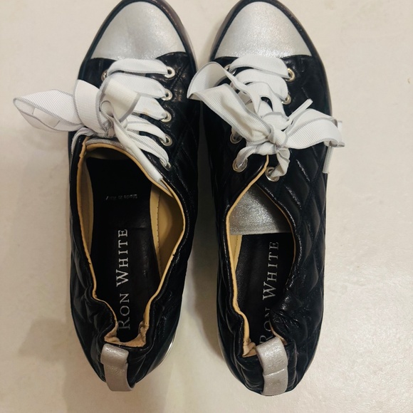 Ron White Shoes - Ron White Novella Quilted sneakers black /silver size 361/2